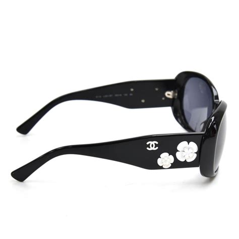 chanel sunglasses with flower on side|chanel camellia sunglasses 5113.